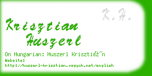 krisztian huszerl business card